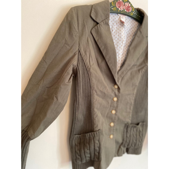 Women's Sundance Runaround Olive Sweater Jacket Blazer Size 6 - Picture 3 of 6